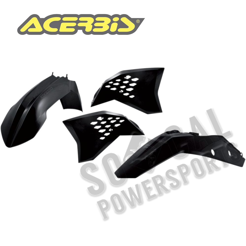Acerbis Black Plastic Kit KTM 2007-10 125//200//250//300//450//505//530 SX SXF XC XCW