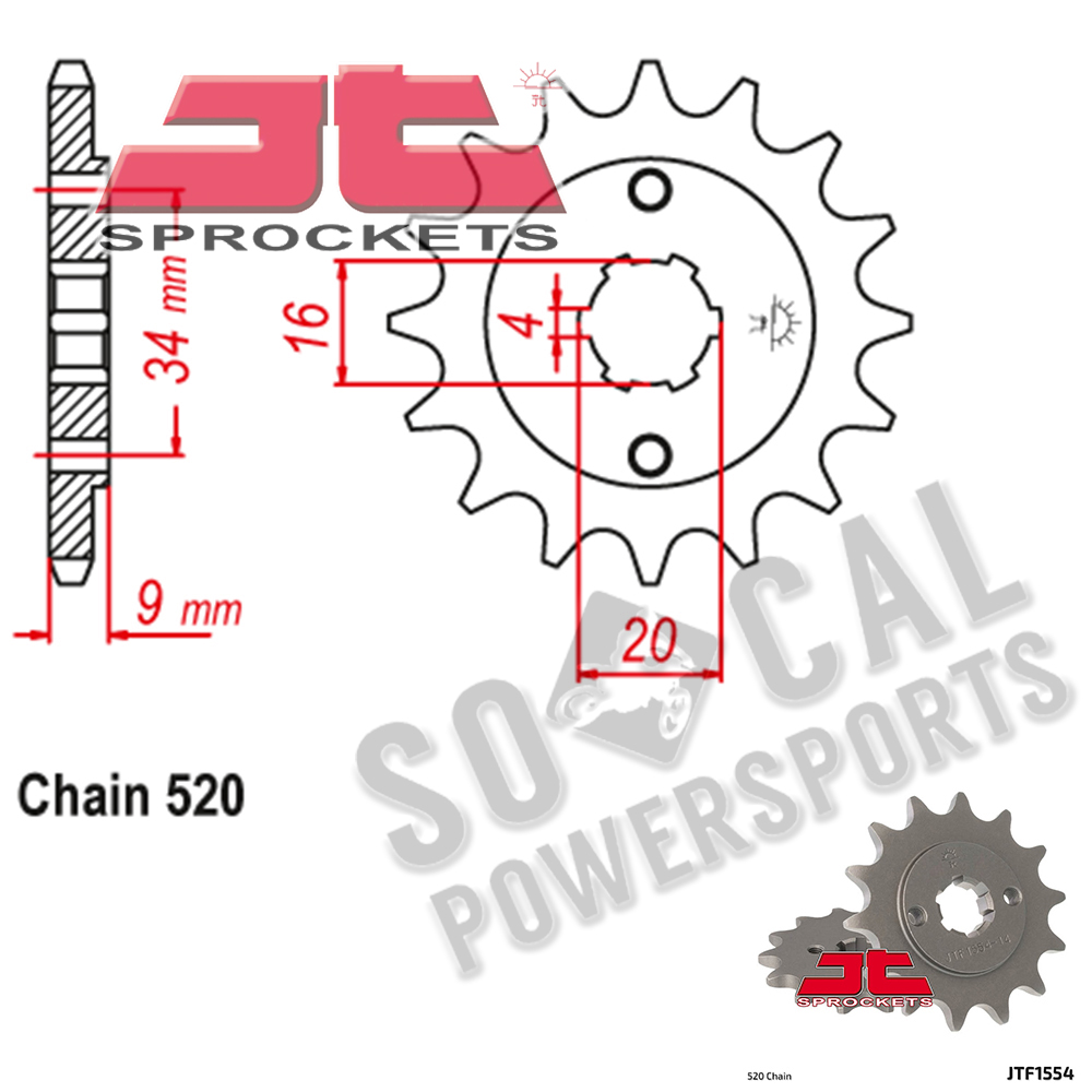 JT Sprockets JTF1352.13 13T Steel Front Sprocket