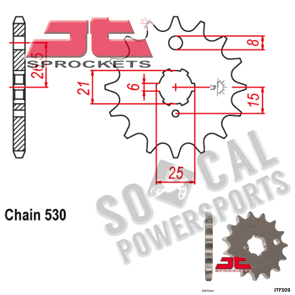 JT Sprockets JTF288.17 17T Steel Front Sprocket